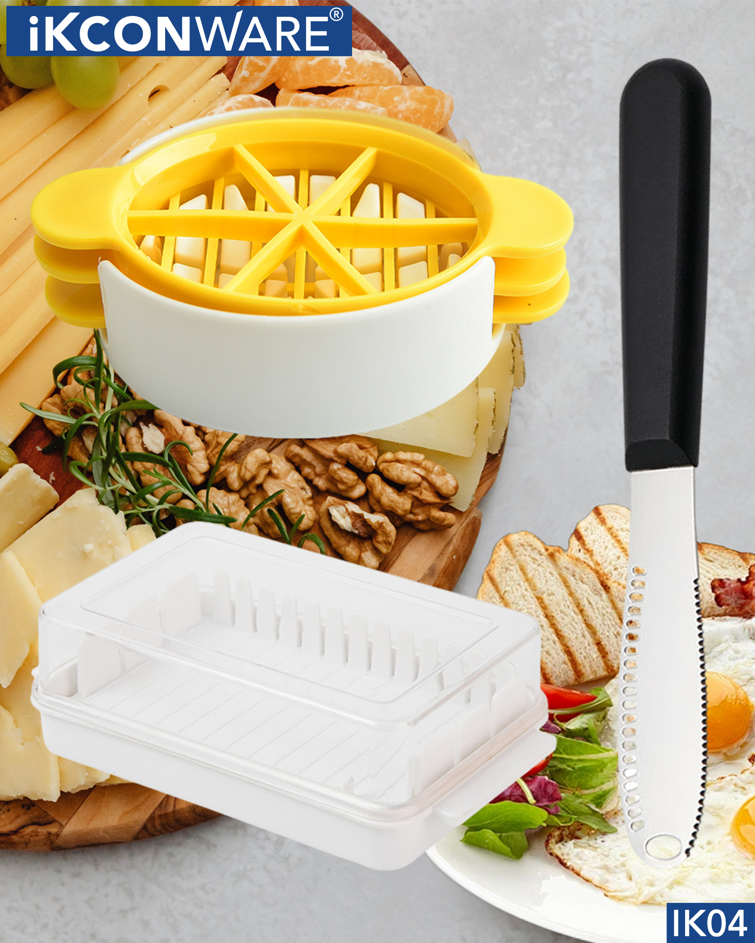 El mejor juego de desayuno: corte de huevos sin esfuerzo y presentación perfecta de mantequilla