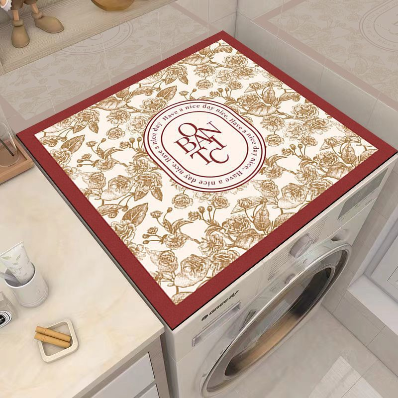 Mejore la decoración de su hogar y proteja los electrodomésticos con la versátil alfombra a prueba de polvo para lavadora