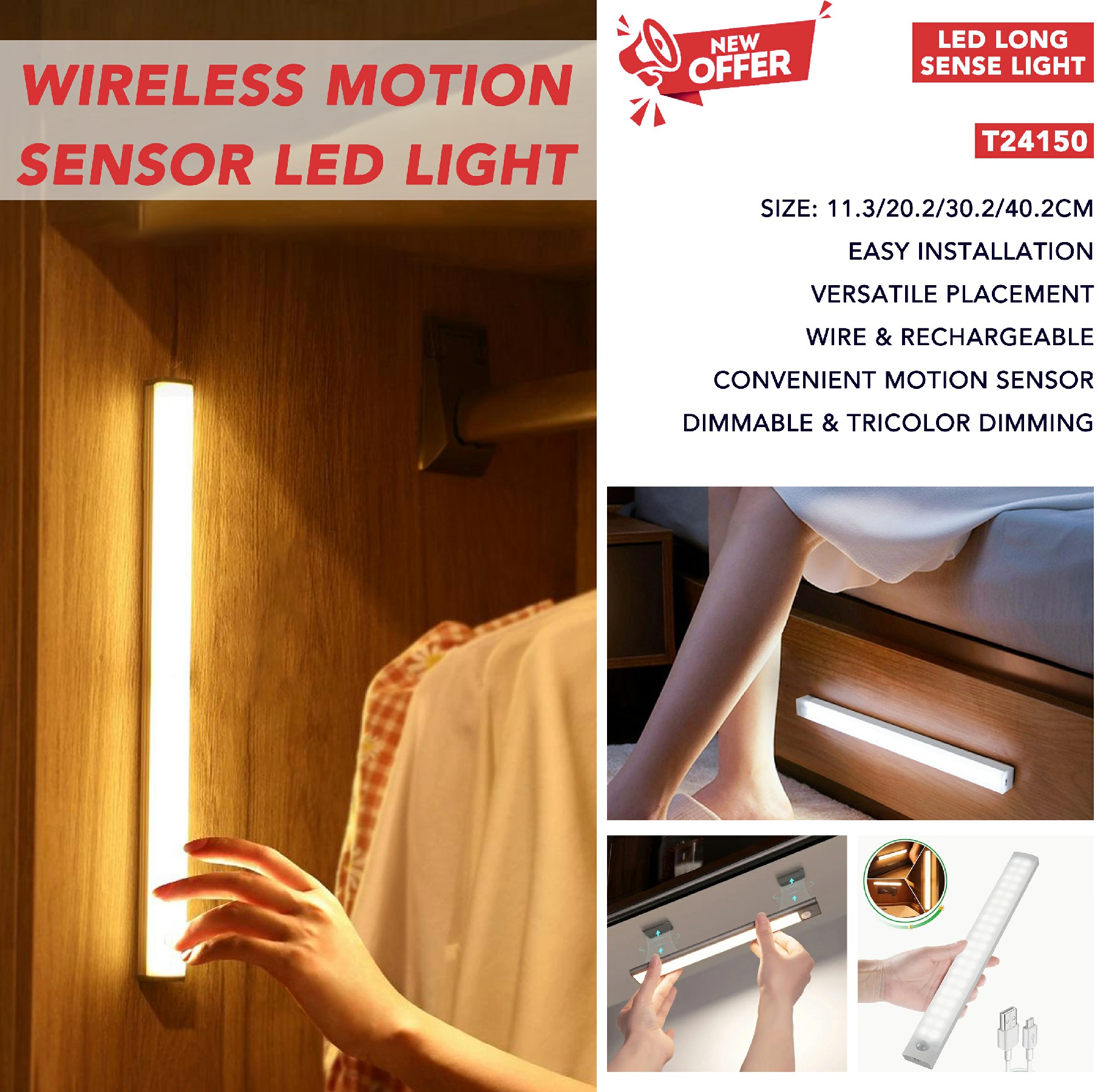 Ilumine su espacio con la versátil luz LED con sensor de movimiento inalámbrico