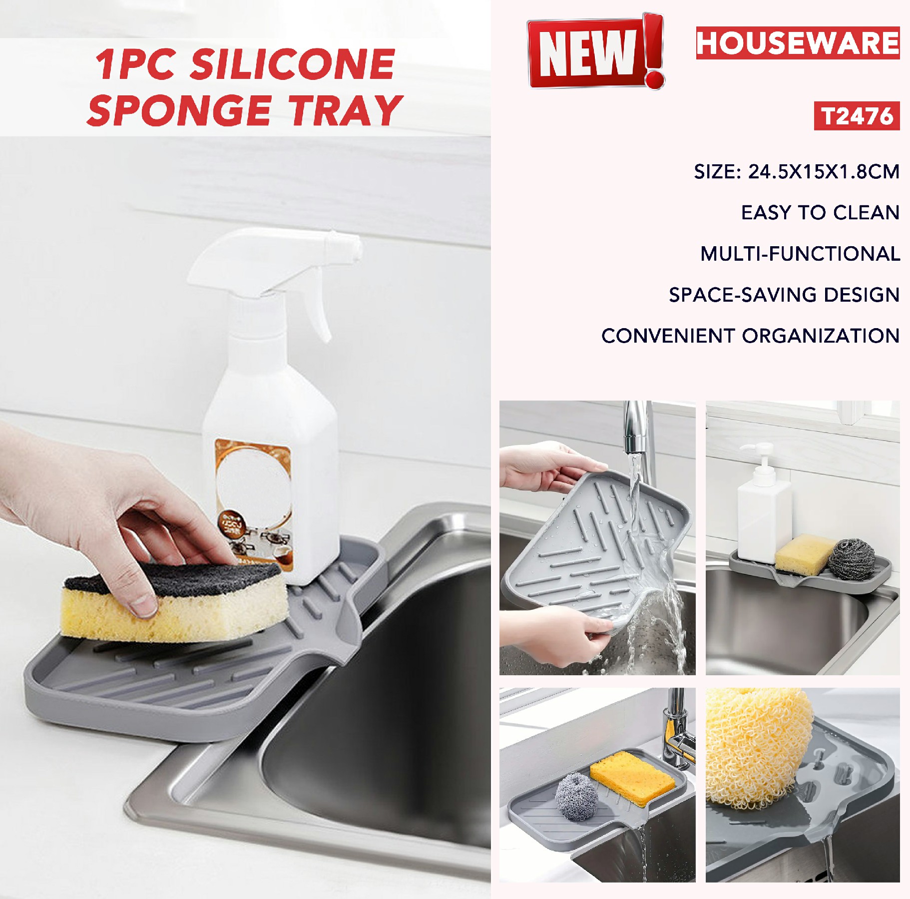 La bandeja de esponja de silicona definitiva: un punto de inflexión para una fácil limpieza y organización