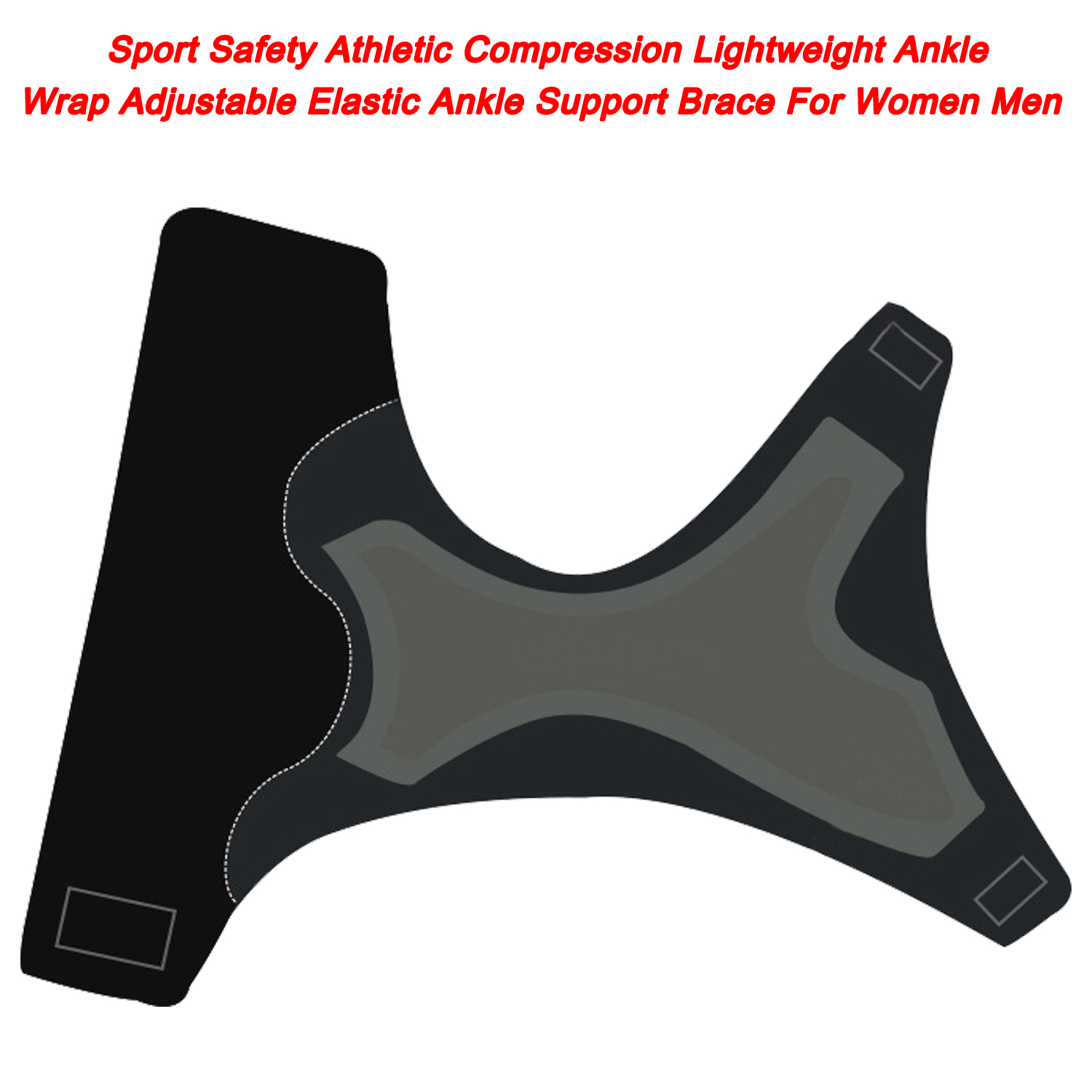 Seguridad deportiva Compresión atlética Ligero Envoltura de tobillo Elástico ajustable Soporte de tobillo para mujeres Hombres