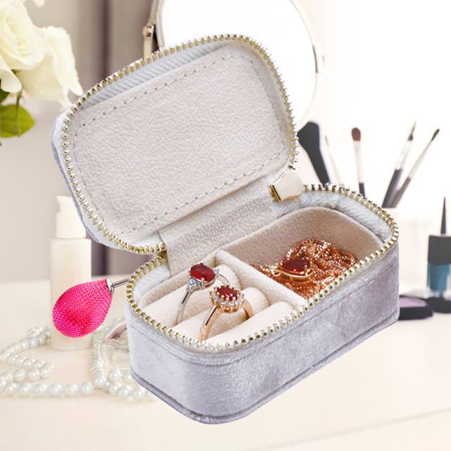 Venta al por mayor portátil pequeño anillo pendiente collar caja de regalo bolsa de joyería a prueba de agua caja de anillo pendientes caja de almacenamiento embalaje pendiente titular caja de regalos