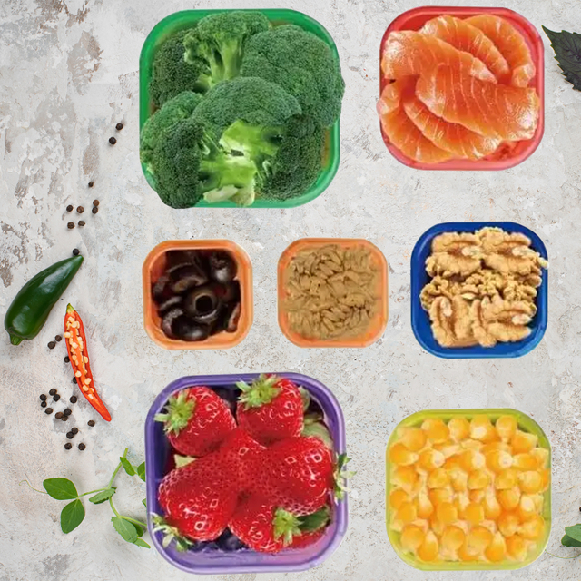 Recipiente para alimentos de múltiples capacidades, caja de plástico para mantenimiento de frescos, nevera, caja de almacenamiento de alimentos para verduras de múltiples capacidades