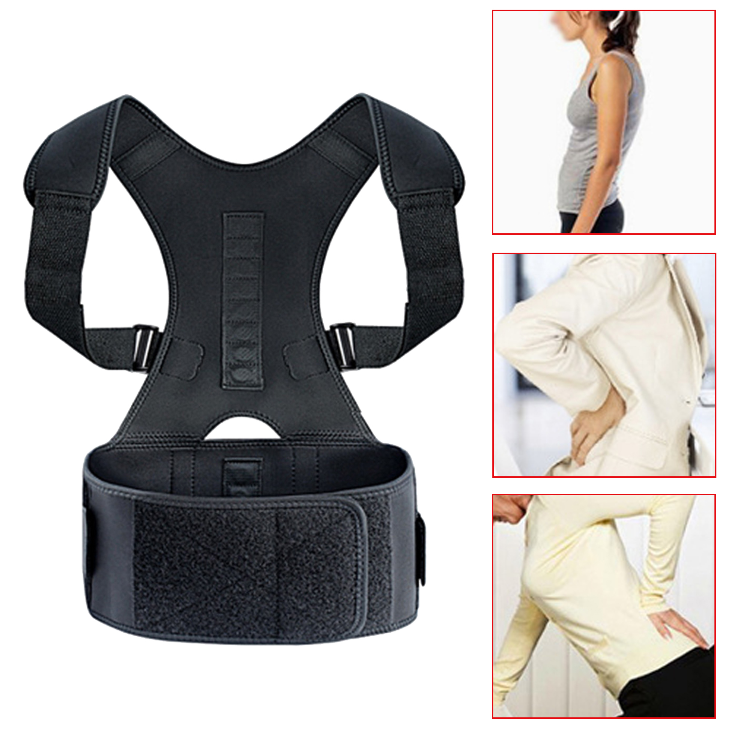Soporte ajustable para respaldo de columna vertebral, Corrector de postura moderno para hombros y espalda, cinturón de corrección de postura, tirantes para espalda escoliosis Unisex