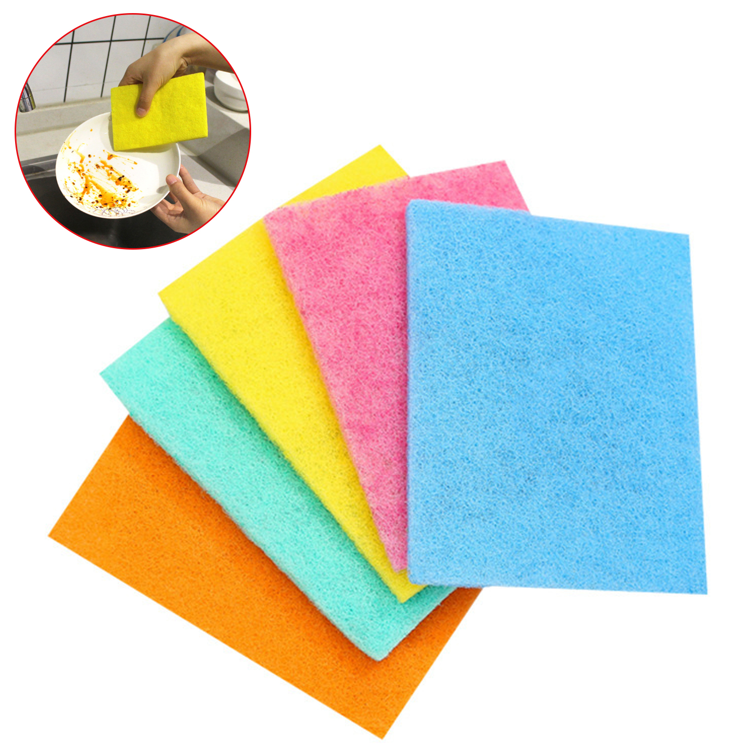 Cellulose Sponge Cloths Eco-friendly Reusable Cleaning Cloths Hand Towel Dishcloth for Kitchen Absorbent Dish Cloth