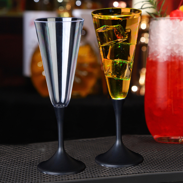 Copa de champán Copa de champán intermitente Iluminar copas de flauta de champán Copa de champán LED Fiesta de celebración o barra con líquido activado