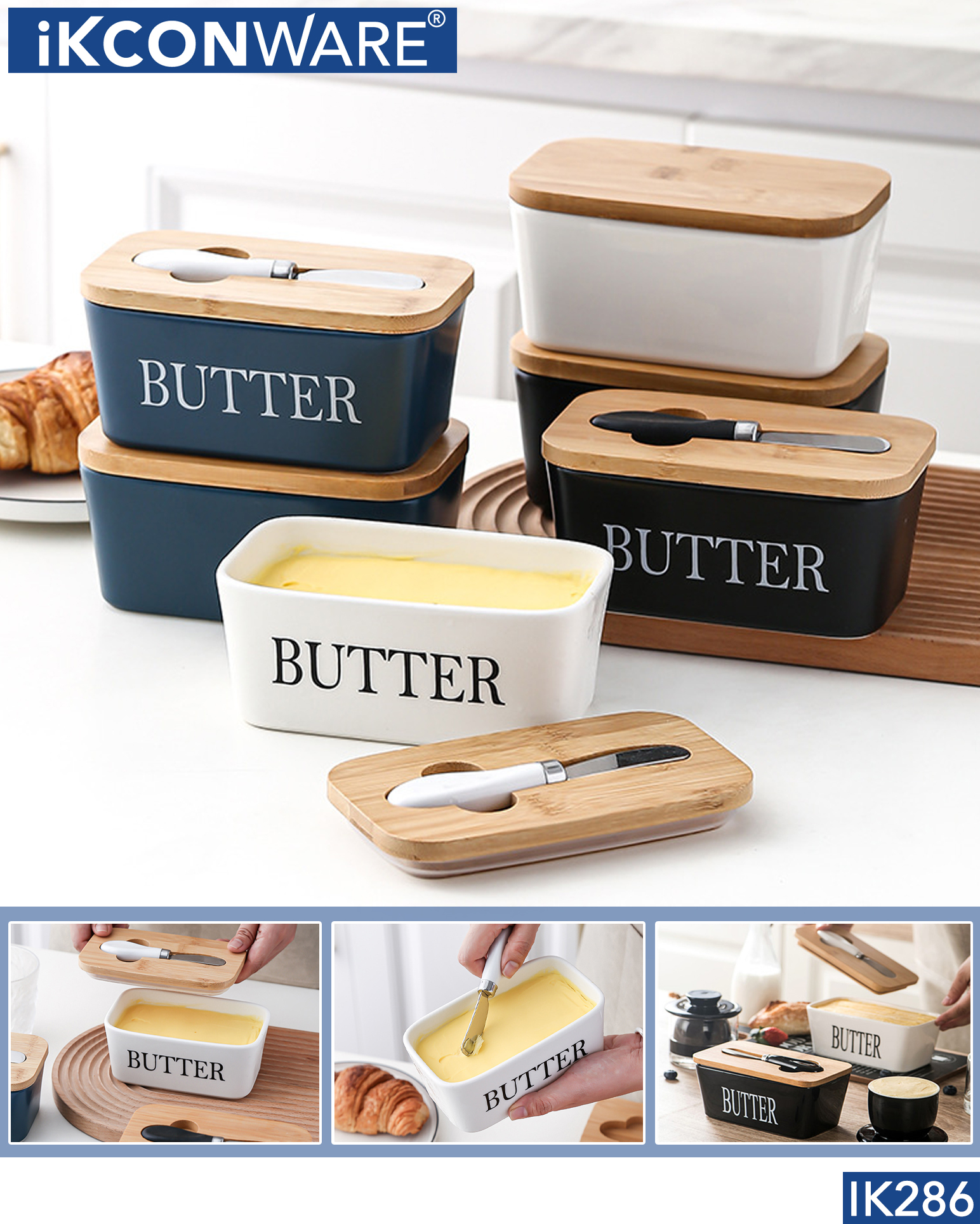 Revolucione su cocina con el plato para mantequilla IKCONWARE - Modelo IK286