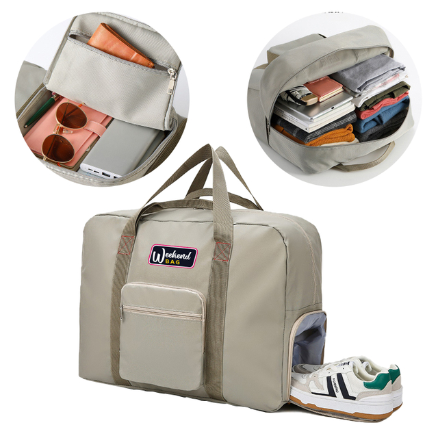 Bolsas de viaje plegables para mujer y maletas, bolsa de almacenamiento de viaje de gran capacidad, bolso de mano impermeable para mujer