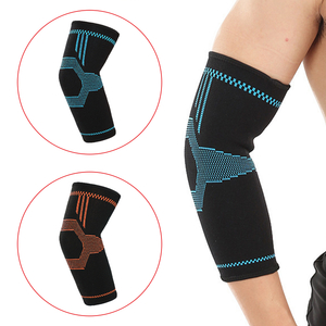 Codo de punto Brace Fitness Tejido elástico Codo Manga Entrenamiento Codo Soporte Brace