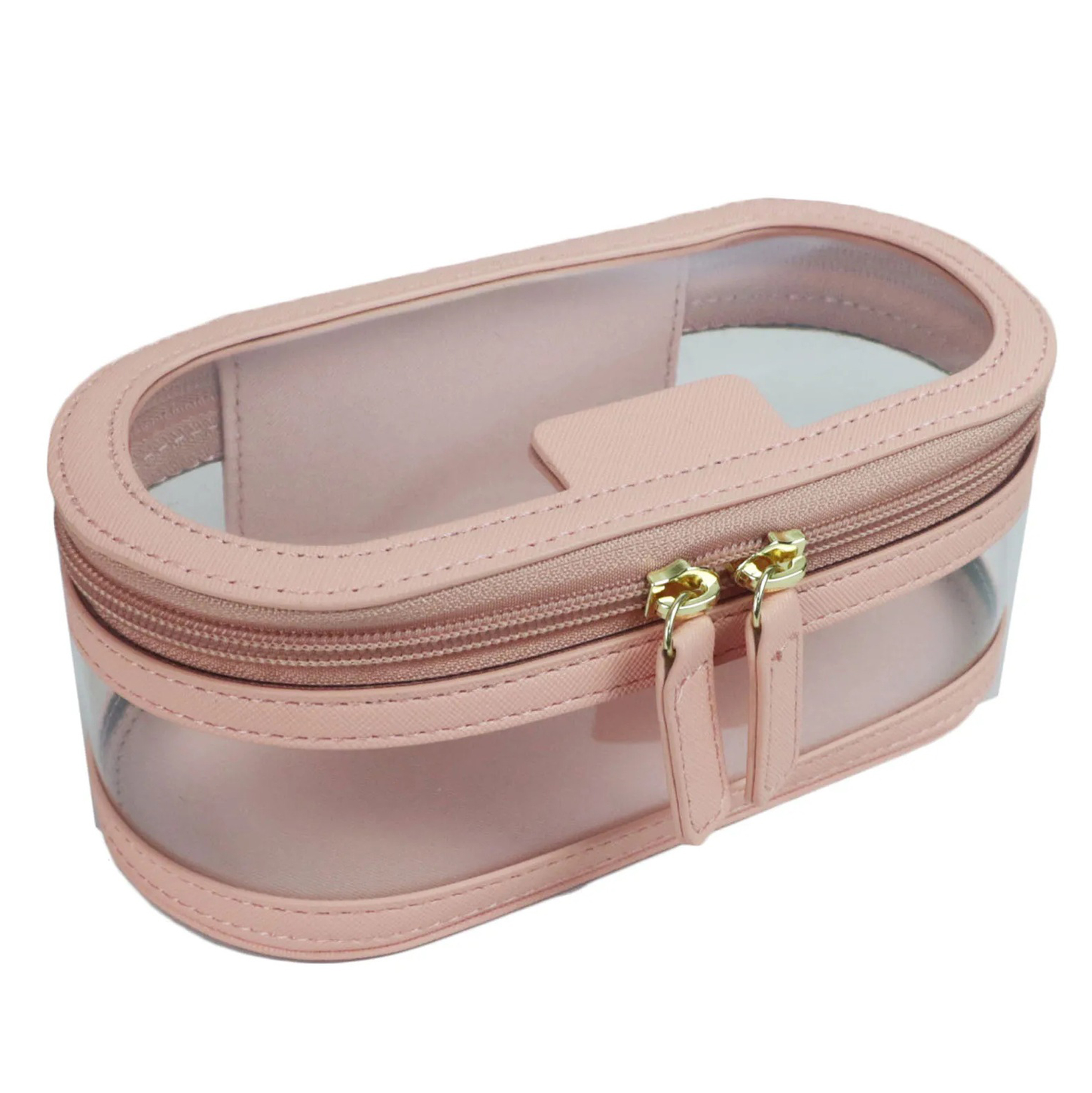 Bolsa de maquillaje transparente de viaje elegante y espaciosa