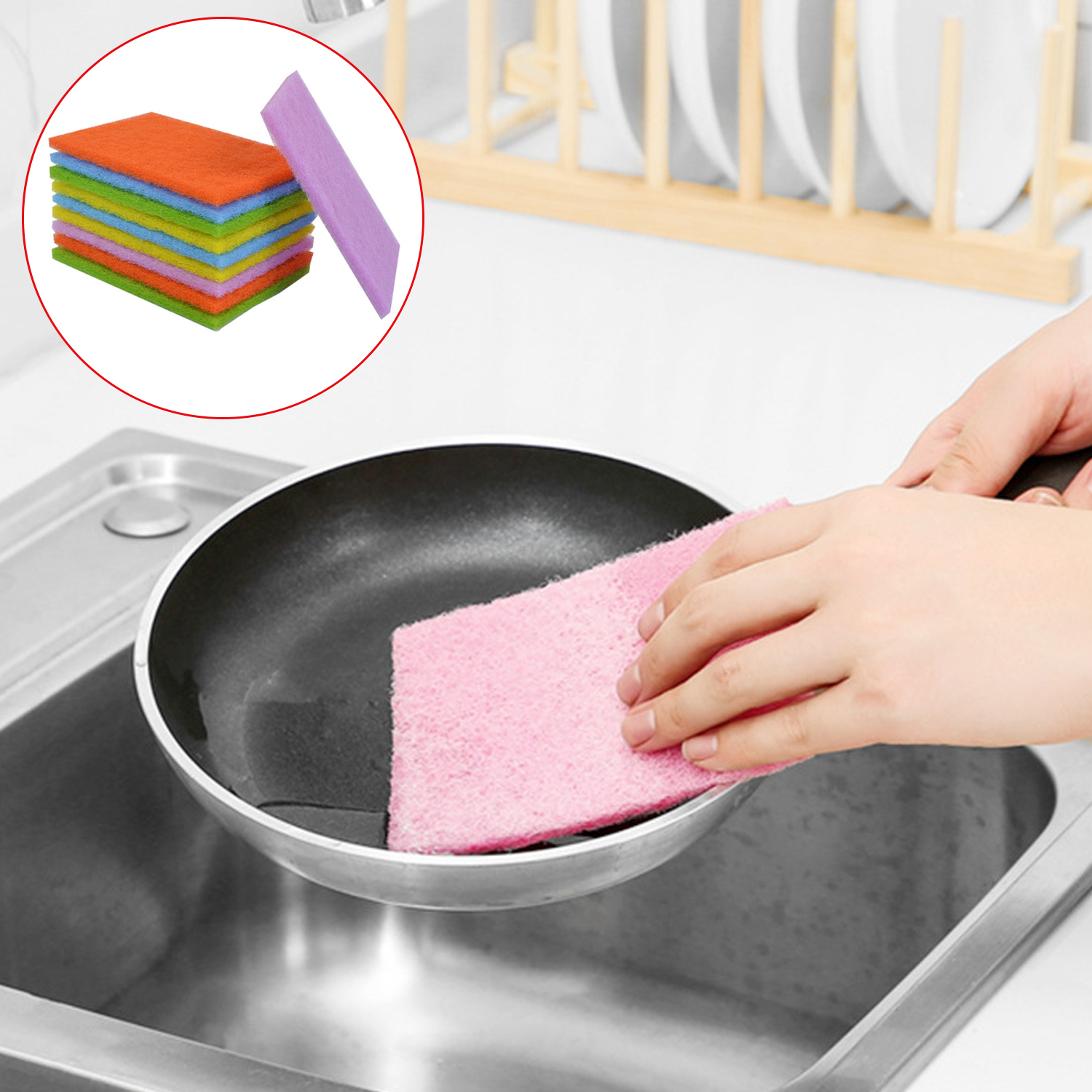 Cellulose Sponge Cloths Eco-friendly Reusable Cleaning Cloths Hand Towel Dishcloth for Kitchen Absorbent Dish Cloth