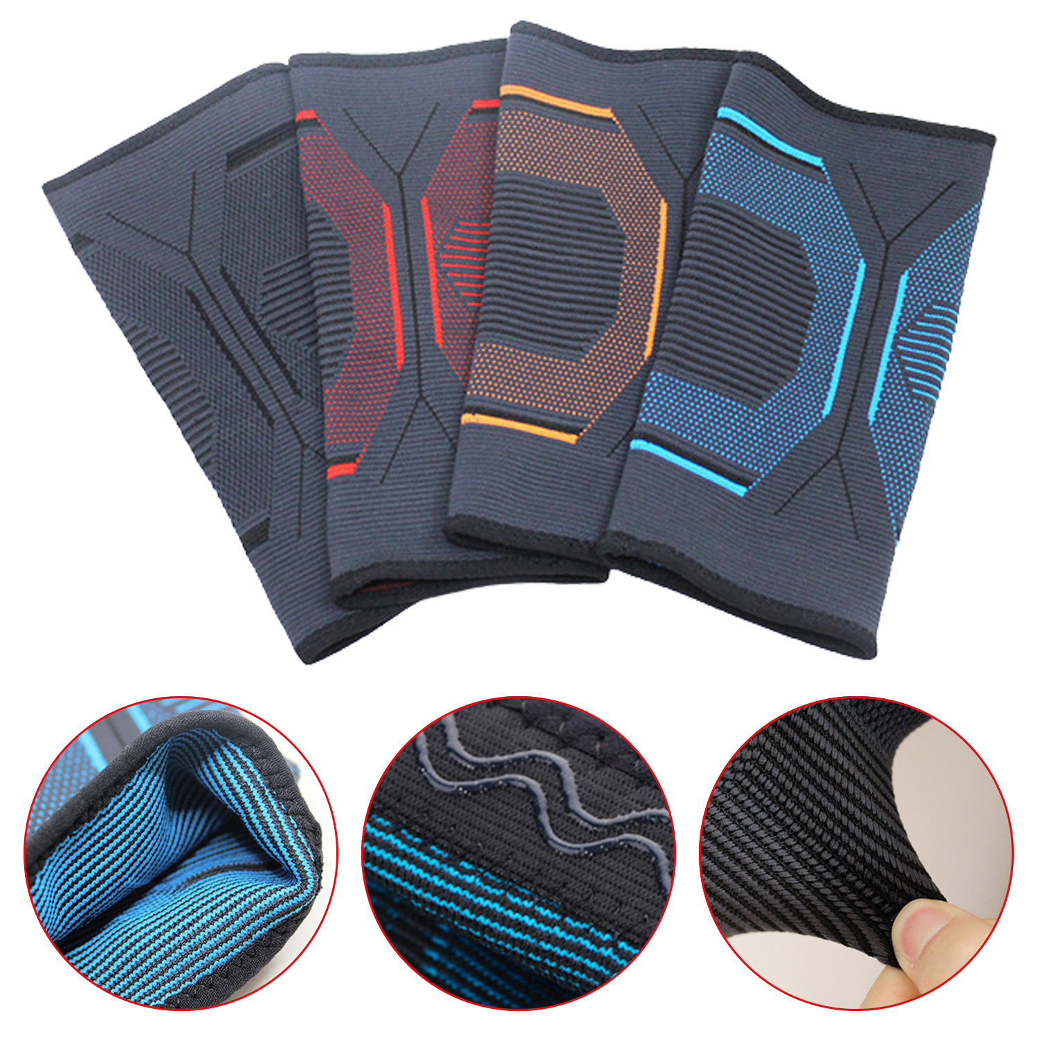 Almohadillas de codo de punto deportivo, almohadillas protectoras de codo de compresión, almohadillas de soporte para tenis