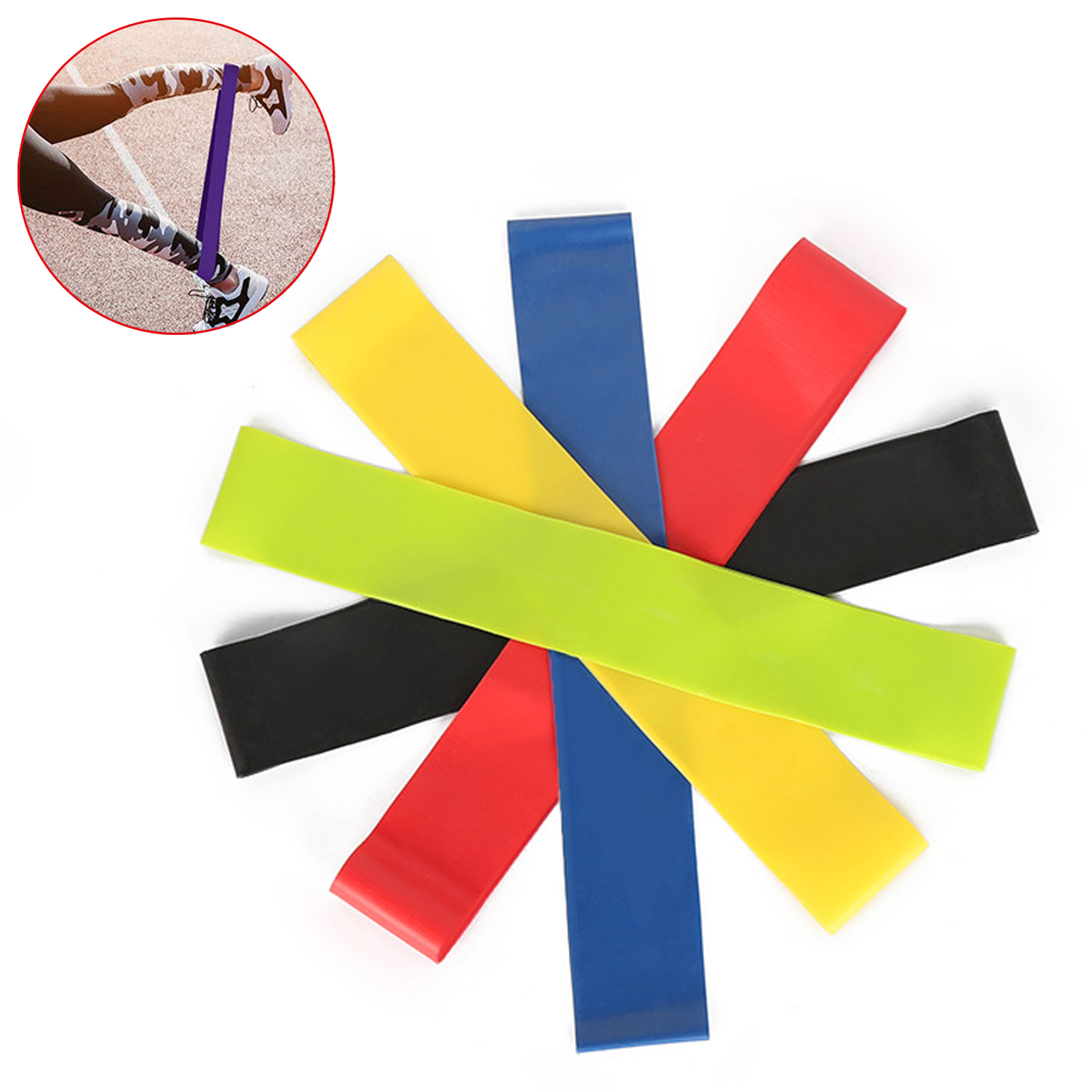5 Pcs Ring Shape Latex Resistance Bands Yoga Gym Strength Elastic Training Rubber Loops Bands