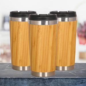 Tazas de vaso de bambú Taza de viaje de fibra de bambú Acero inoxidable sostenible con tapa Taza de café Botellas de vaso Cerveza Taza de café Taza de té