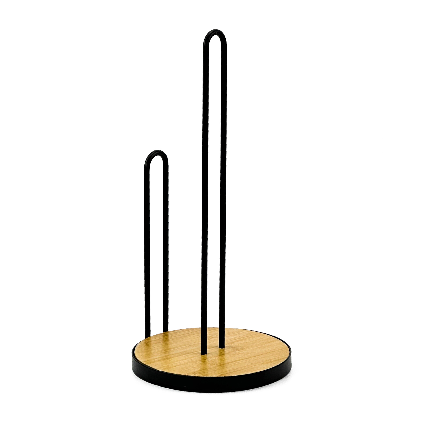 Soporte de Metal inferior de madera, soporte Vertical para papel de cocina, encimera, servilletas para sala de estar, soporte para rollo de papel, estante de almacenamiento