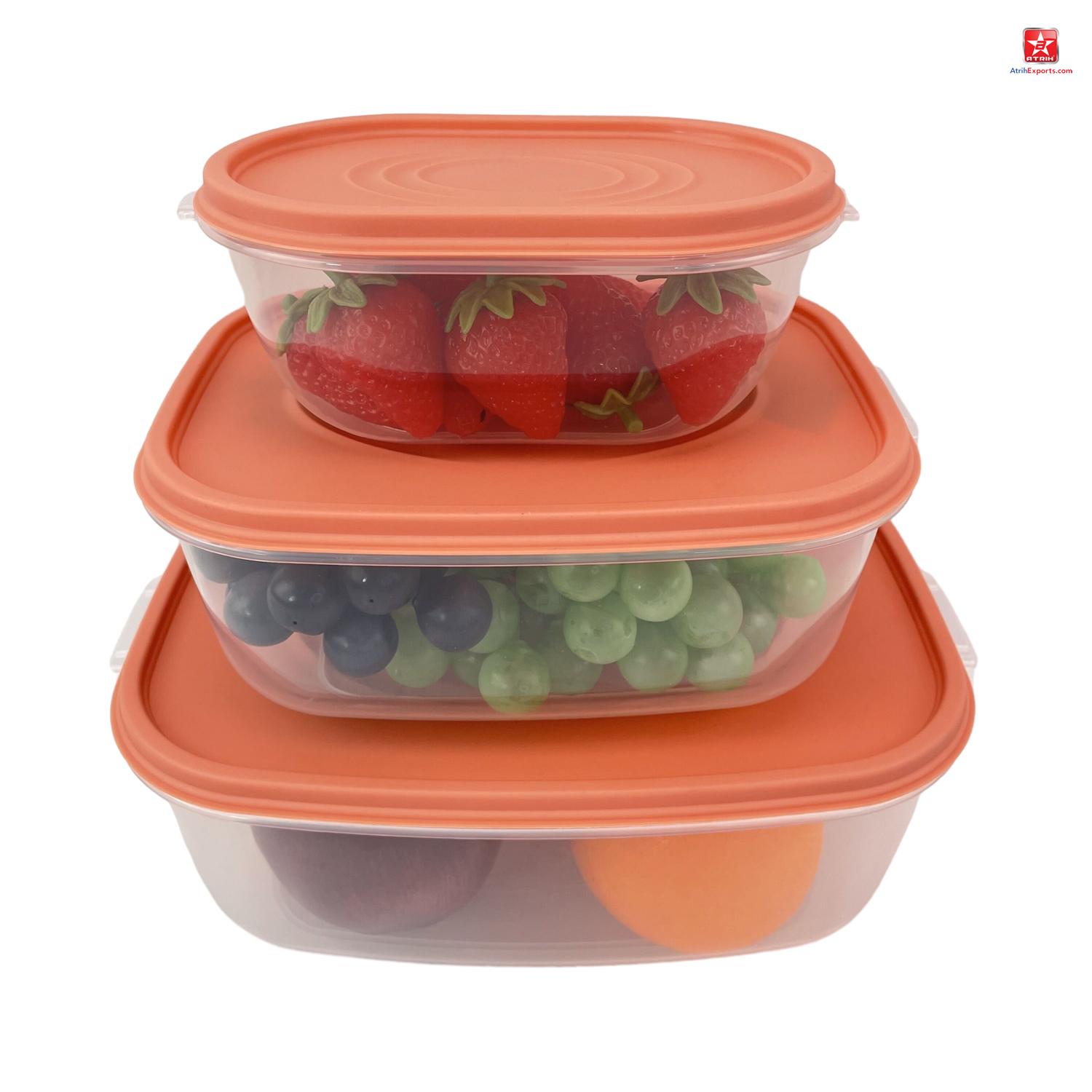 3 unids/set caja de almacenamiento de mantenimiento fresco contenedor de alimentos de plástico refrigerador contenedor de almacenamiento de frutas y verduras