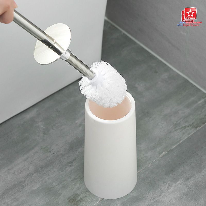 Escobilla de baño elegante con soporte: herramienta de limpieza de baño moderna