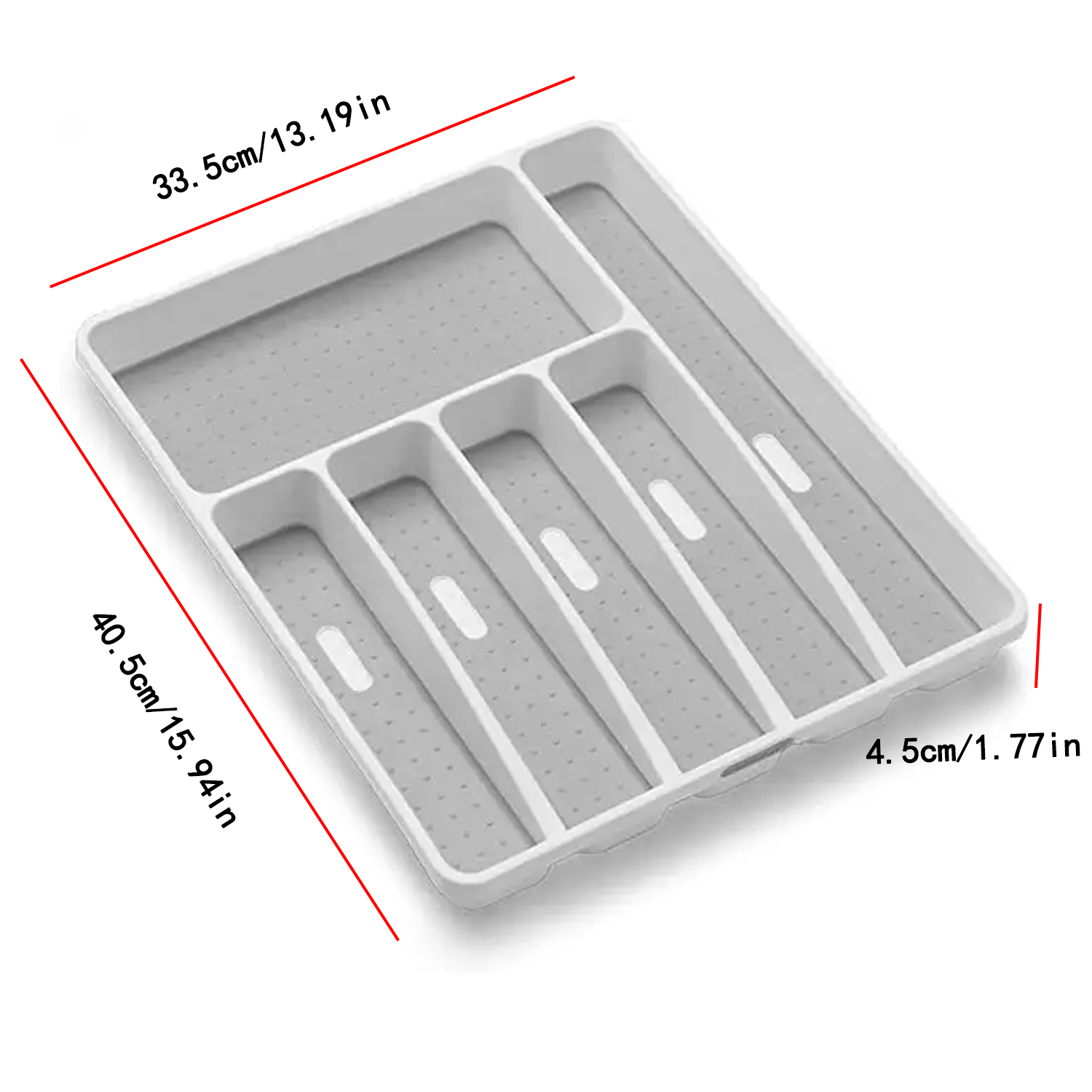 Soporte para bandeja de cubiertos de 6 compartimentos, bandeja para cubiertos, organizador de cajones, estantes para cuchara, cuchillos, tenedor, palillos