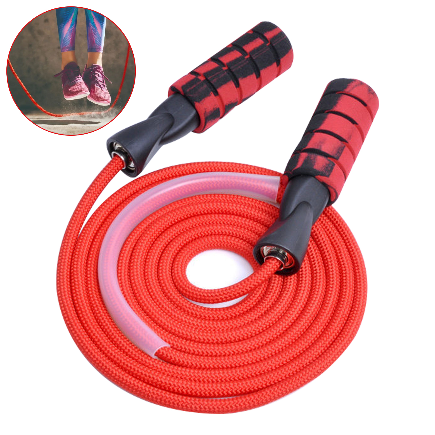 Cuerda para saltar de velocidad de Fitness, 3M de longitud, 8MM de diámetro, cuerdas para saltar, rodamientos de entrenamiento especiales, manijas antideslizantes