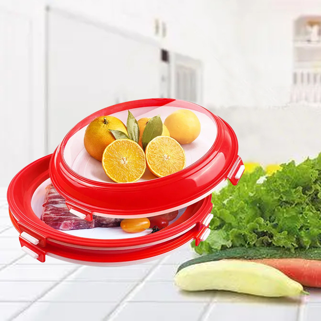 Bandeja de conservación de alimentos, organizador de mantenimiento fresco de frutas y mariscos, herramienta de almacenamiento para refrigerador, venta al por mayor