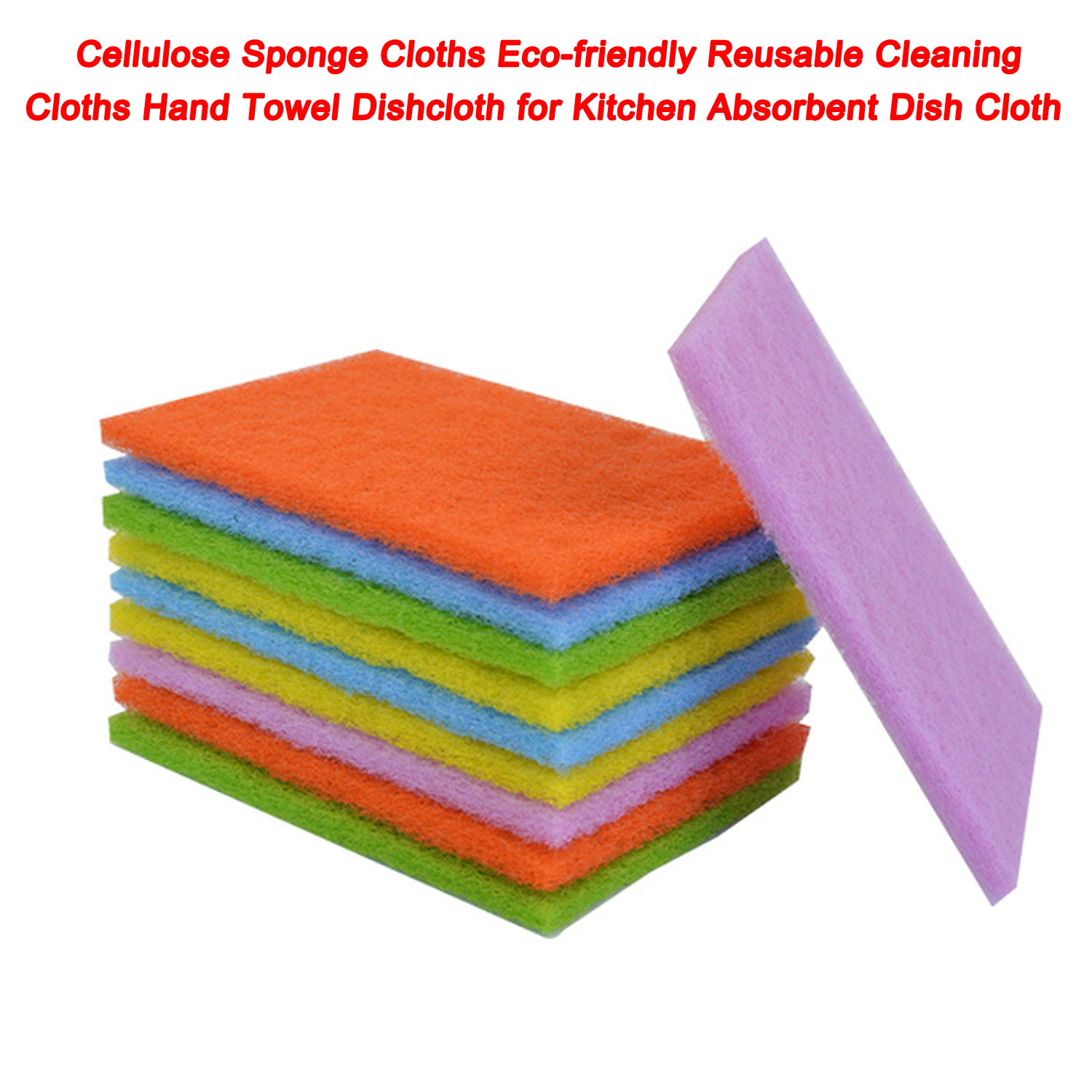 Cellulose Sponge Cloths Eco-friendly Reusable Cleaning Cloths Hand Towel Dishcloth for Kitchen Absorbent Dish Cloth