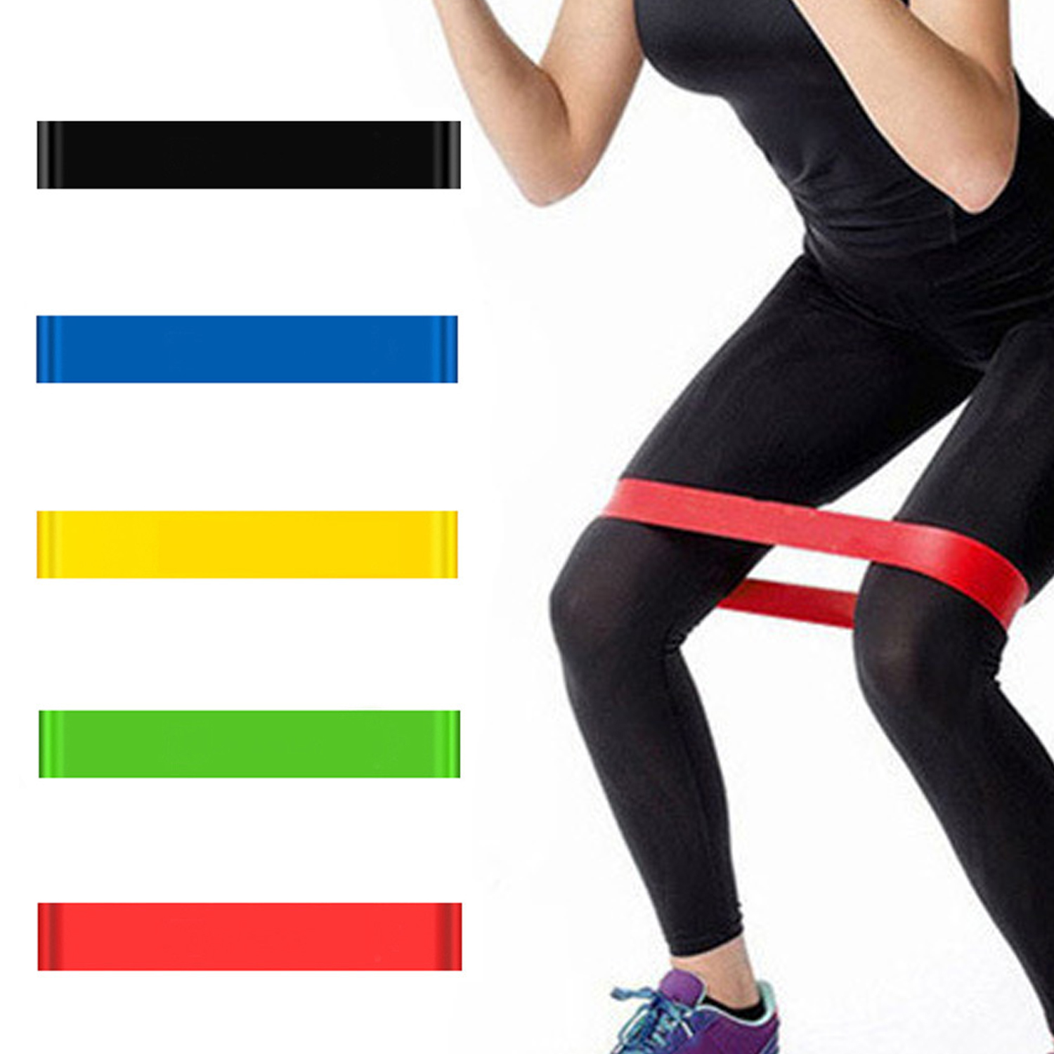 5 Pcs Ring Shape Latex Resistance Bands Yoga Gym Strength Elastic Training Rubber Loops Bands