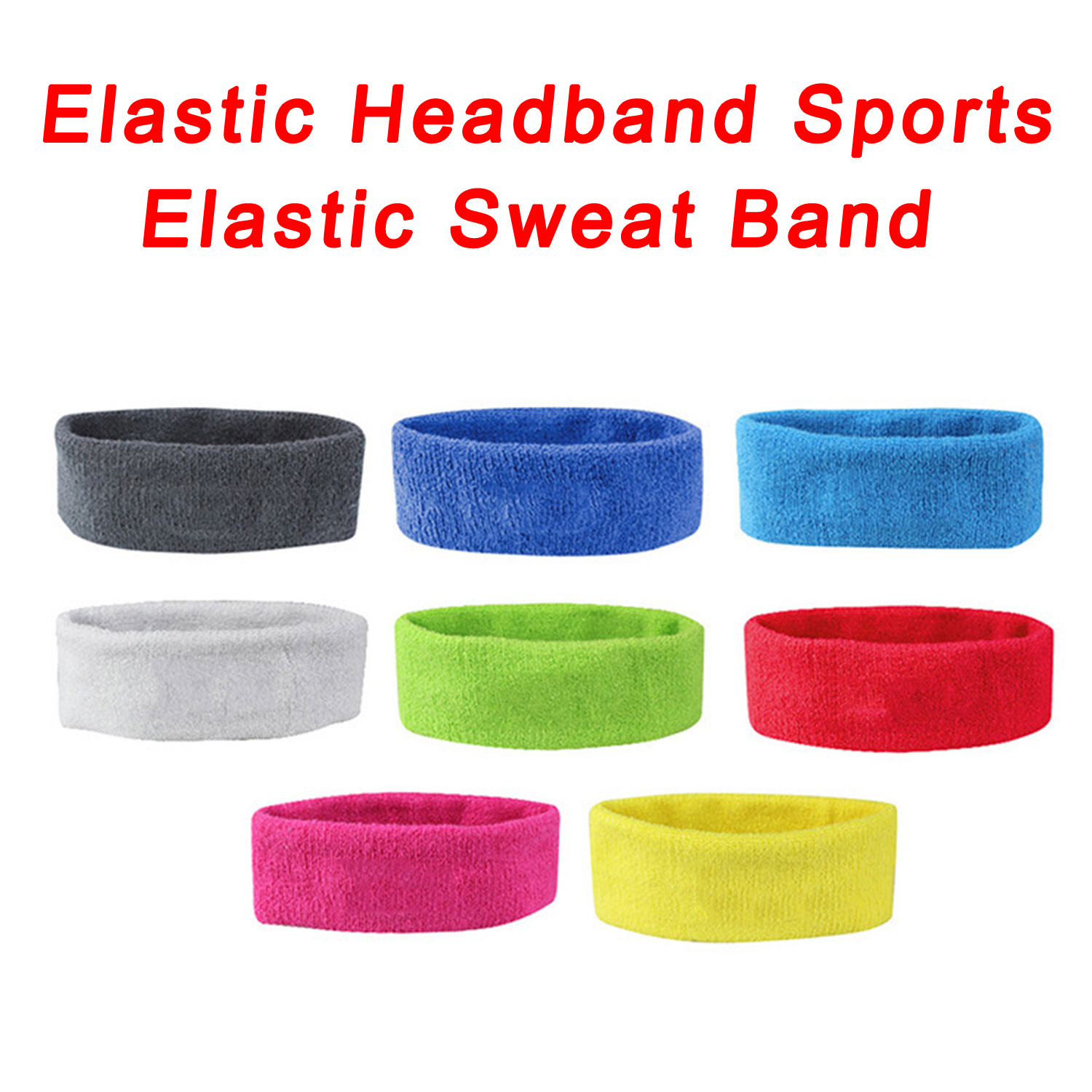 Head Workout Sweatband Cotton Sweatband Yoga Gym Stretch Head Band For Sport Elasticity Sweat Bands Sports Safety Sweatband
