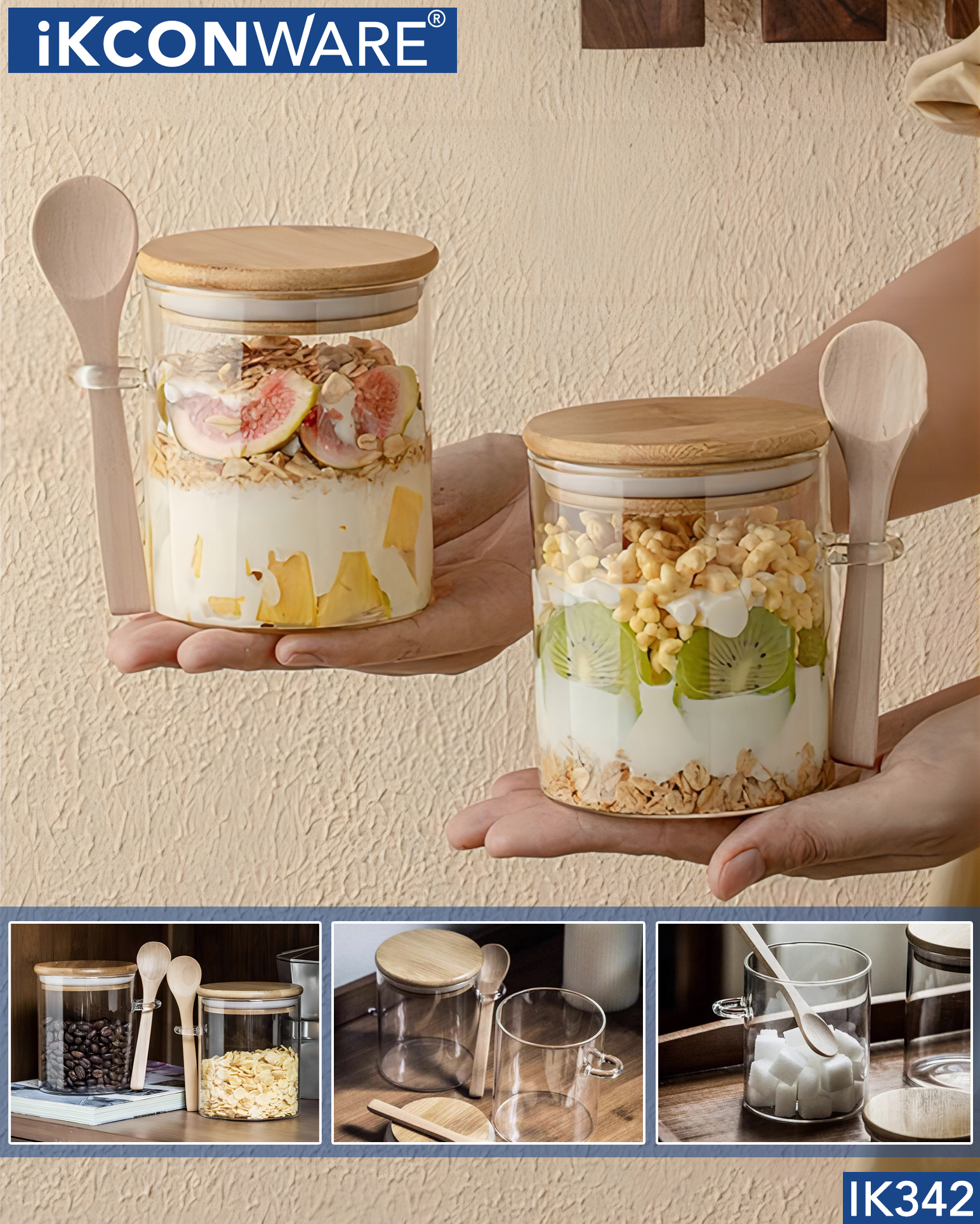 Mejore la organización de su cocina con los tarros de almacenamiento iKCONWARE