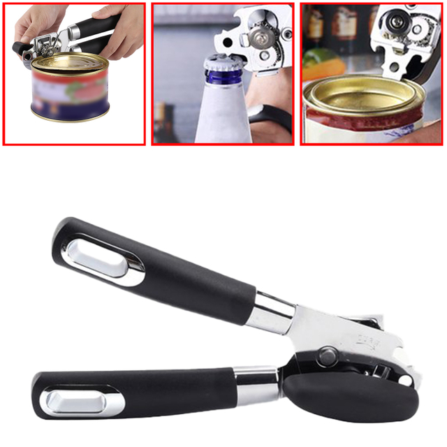  Abrelatas Multiusos Acero inoxidable Ergonómico Amplia aplicación Abrelatas para el hogar