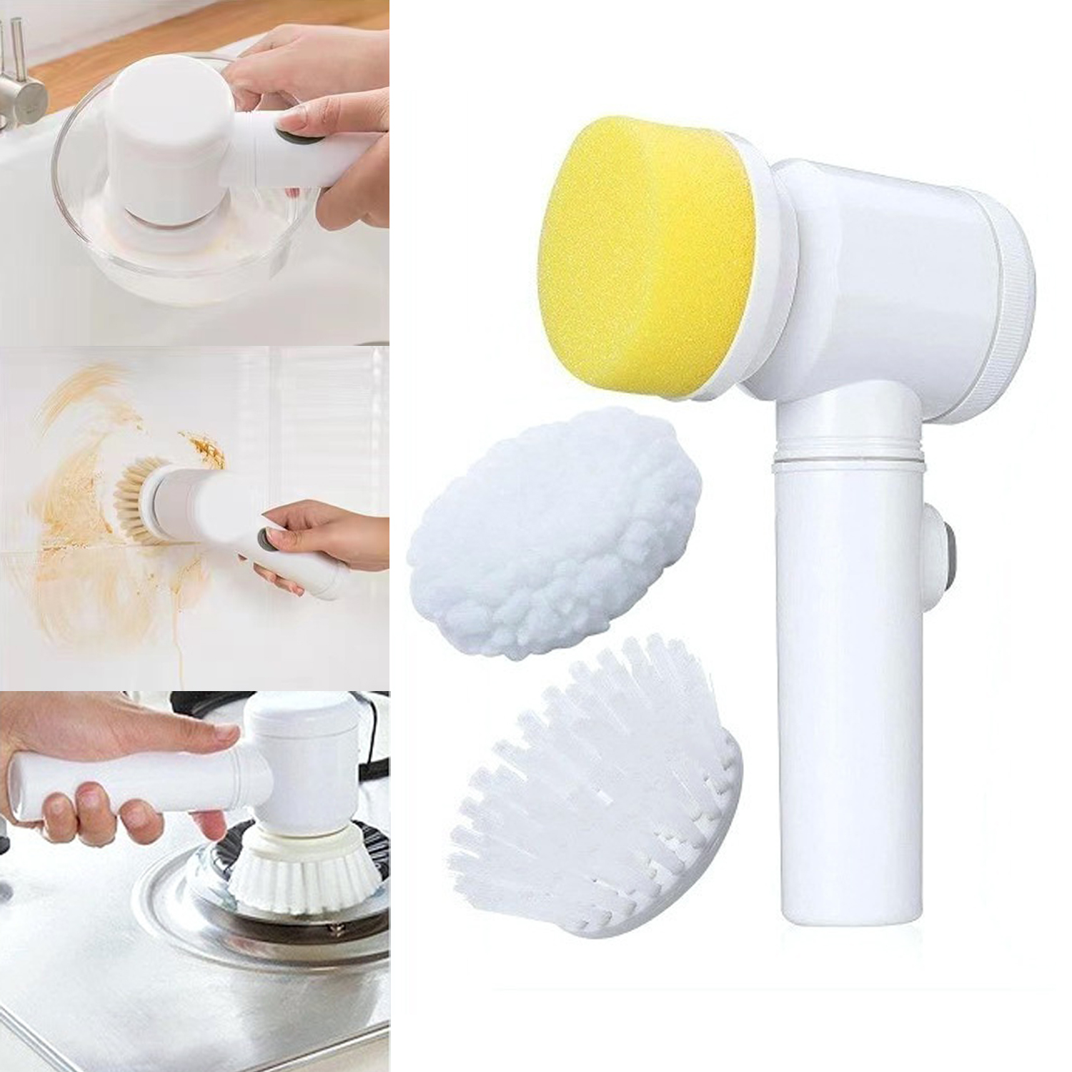 Limpiador de cepillo eléctrico de bañera de mano, depurador para cocina, baño, herramienta de limpieza inalámbrica