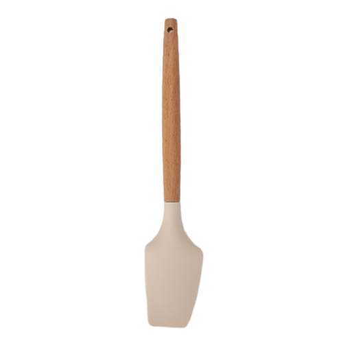 Raspador de cocina de silicona premium con mango de madera