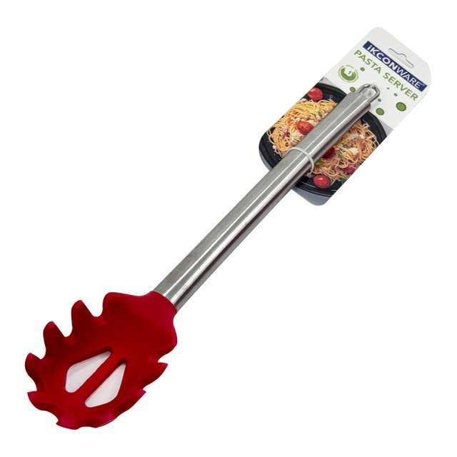 Servidor de pasta de silicona roja con mango de acero inoxidable de primera calidad