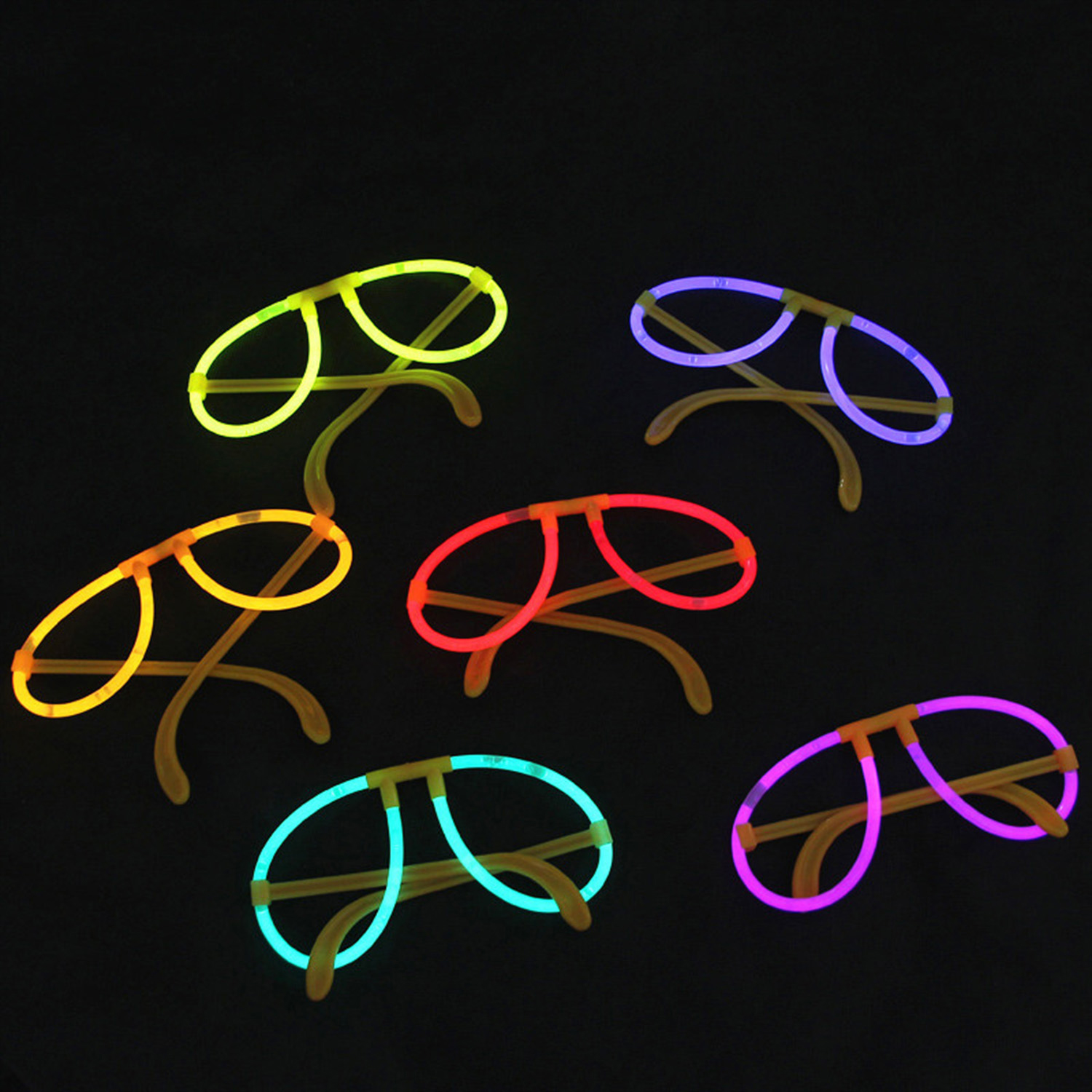 Gafas flexibles luminosas, varillas luminosas, gafas brillantes flexibles DIY para gafas de barra luminosa de fiesta