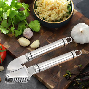 Stainless Steel Garlic Press Ginger Crusher Kitchen Tools Prepressed Stainless Steel Garlic Press