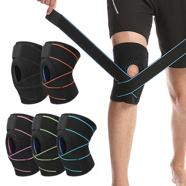 Rodilleras de Fitness, rodillera protectora ajustable, rodillera de compresión, rodillera de soporte deportivo