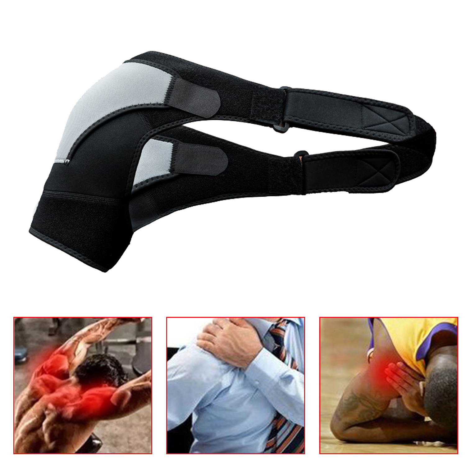 Hombreras deportivas correas ajustables hombreras protectoras para hombres y mujeres con dolor de hombro tenso hombreras