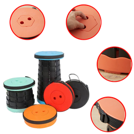 Taburete plegable Taburete de pesca portátil al aire libre Taburete retráctil ajustable de viaje Taburete telescópico portátil Taburetes de camping Asiento resistente con capacidad de carga