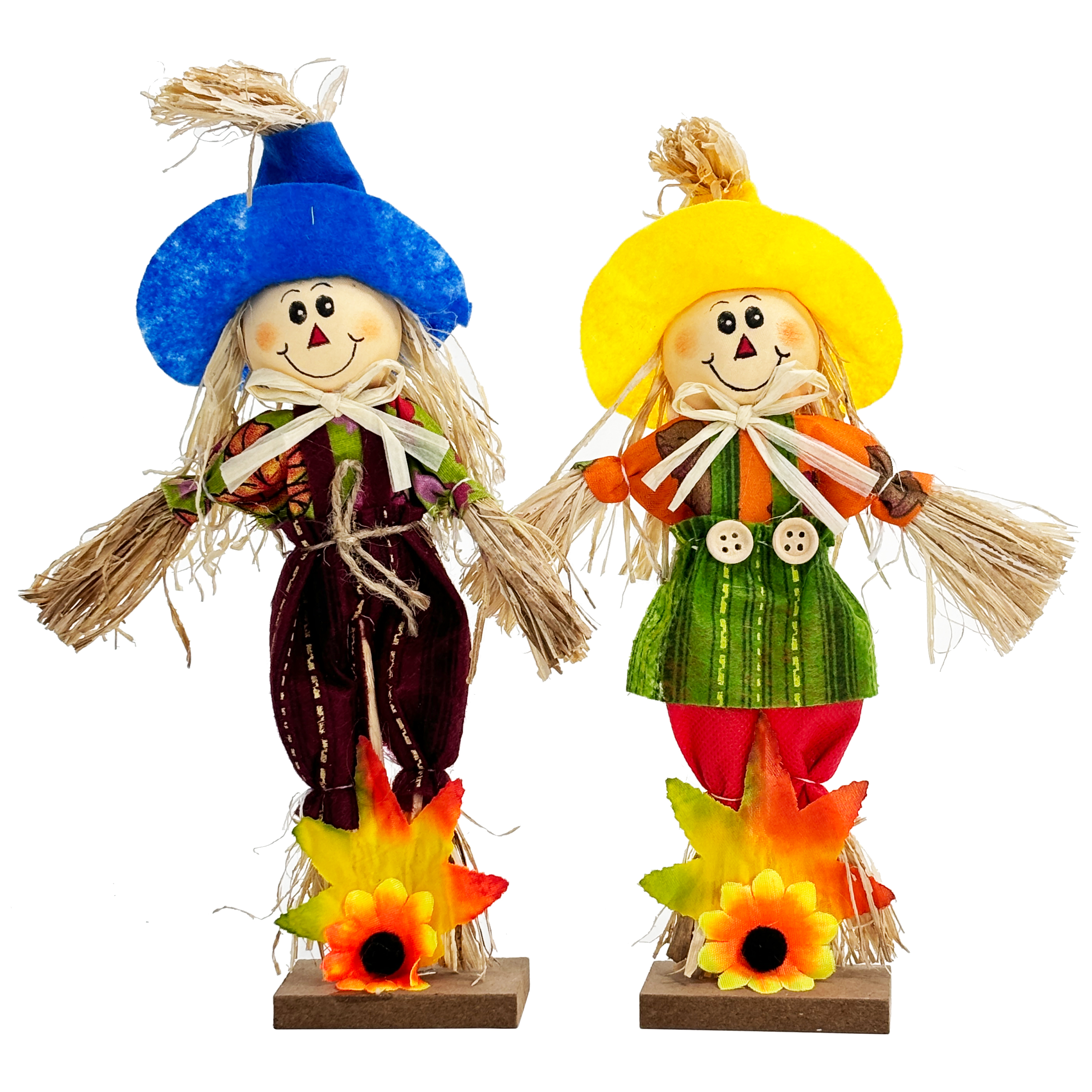 Conjunto de espantapájaros de cosecha de otoño