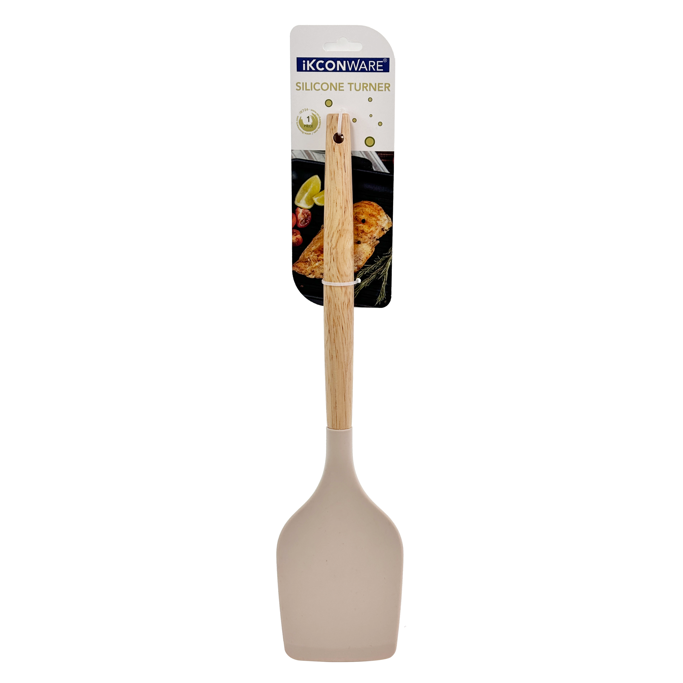 Turner de silicona con mango de madera