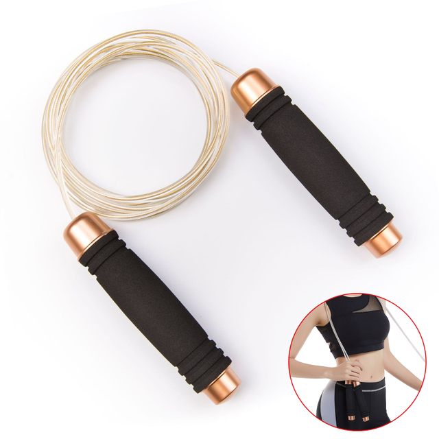 Cuerda de saltar de Yoga para Fitness en casa, cuerda de saltar de ejercicio de acero de Pvc para pérdida de peso pesado, cuerda para saltar