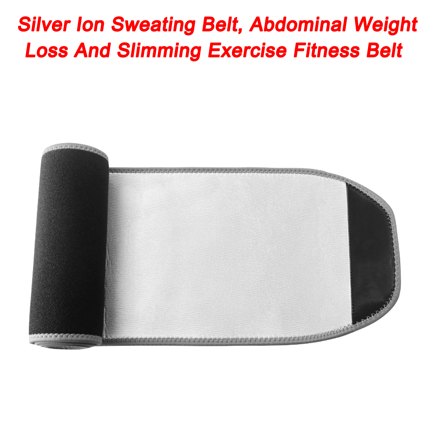 Cinturón de soporte para la cintura Cinturón de sudoración de iones de plata Hombres y mujeres Quema de grasa Sudoración del vientre delgado Pérdida de peso abdominal Cinturón deportivo delgado