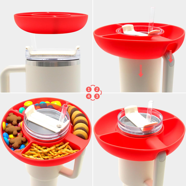 Bandeja de silicona para refrigerios (apto para tazas de 40 oz)