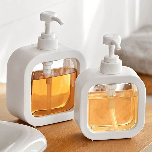 Botella dispensadora de jabón y loción recargable elegante de 300 ml y 500 ml