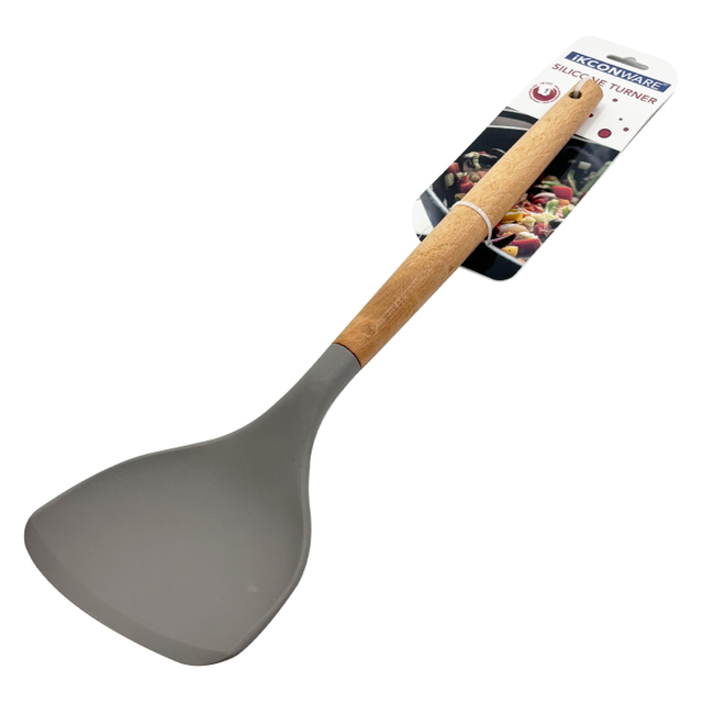 Turner de silicona con mango de madera 