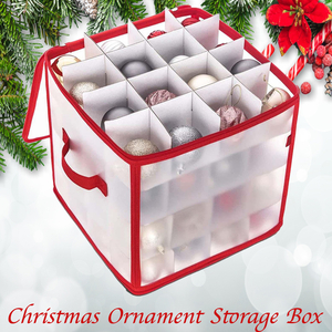 Christmas Ball Storage Box Christmas Ornament Storage Box Lattices with Handle Preserve for Holiday Extra Large Foldable Storage Box Multi-layer Christmas Balls Storage Box