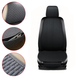 Funda protectora para asiento de coche delantero, cojín de tela de lino, accesorios para coche, tamaño Universal, antideslizante