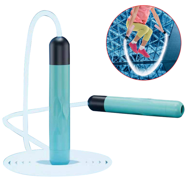 Cuerda de luz Led fresca, cuerda de saltar de PVC brillante ajustable, entrenamiento para Fitness, iluminación LED, cuerda de saltar con empuñaduras de ABS