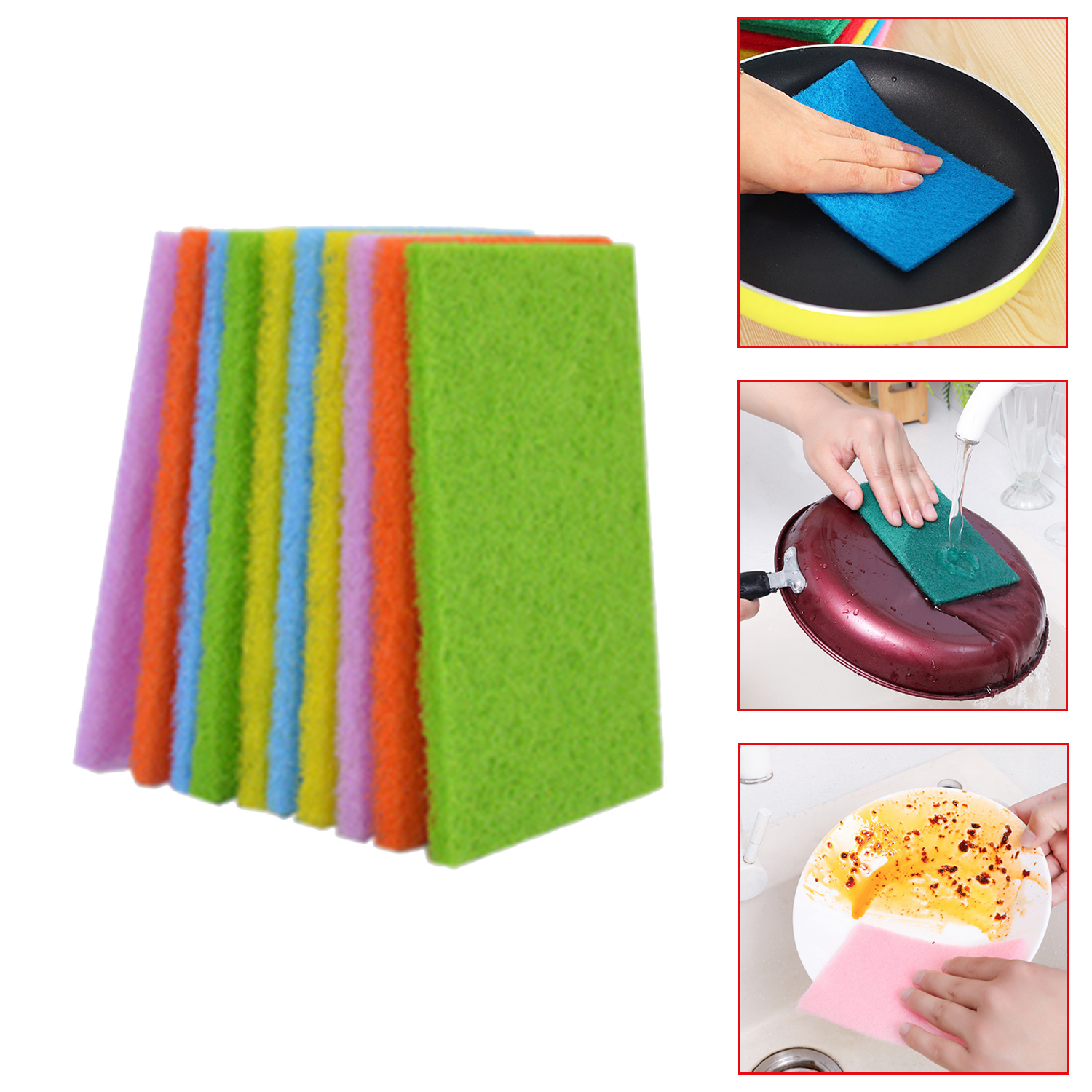 Cellulose Sponge Cloths Eco-friendly Reusable Cleaning Cloths Hand Towel Dishcloth for Kitchen Absorbent Dish Cloth