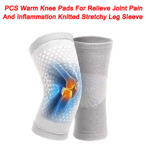 2 uds rodilleras cálidas para aliviar el dolor articular y la inflamación manga de pierna elástica de punto