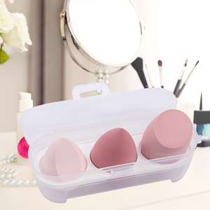 3 uds soporte para esponja de maquillaje caja de almacenamiento base en polvo herramientas de belleza juego de esponja de maquillaje